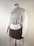 1900s White Embroidered Shirt-Waist