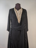 c. 1919-1920 Black Silk Dress