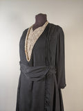 c. 1919-1920 Black Silk Dress