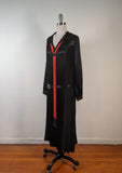 1920s Black + Orange Silk Dress