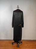 1920s Black + Orange Silk Dress