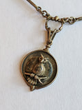 Victorian Silver Owl Necklace