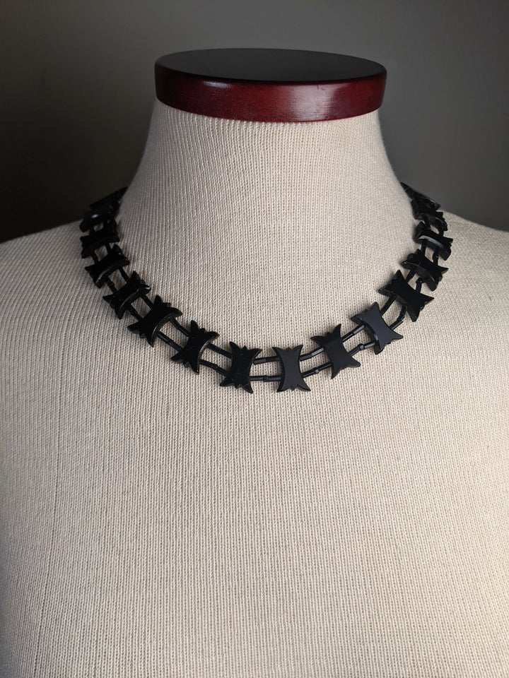 1900s-1910s French Jet Collar Necklace