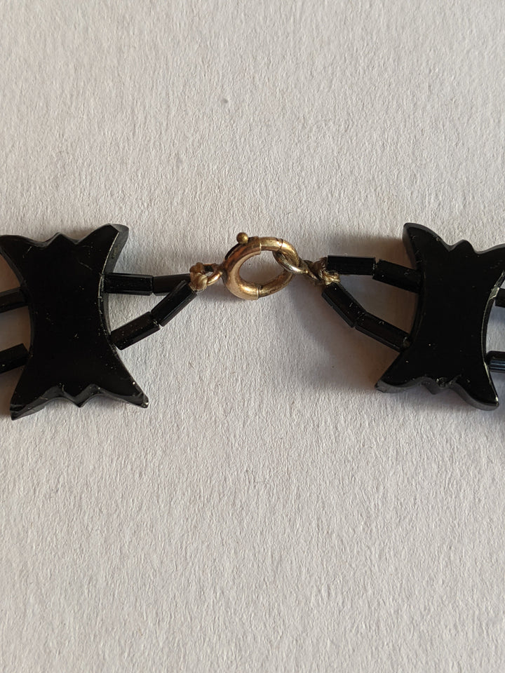 1900s-1910s French Jet Collar Necklace