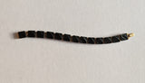 19th c. 14k Gold Carved Onyx Link Bracelet