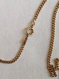 19th c. 14k Gold Onyx Star Pendant + Chain