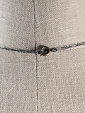 Art Deco Green Glass Rhodium Plated Necklace