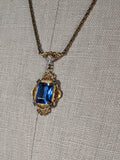 Art Deco Rhodium + Gold Plated Necklace