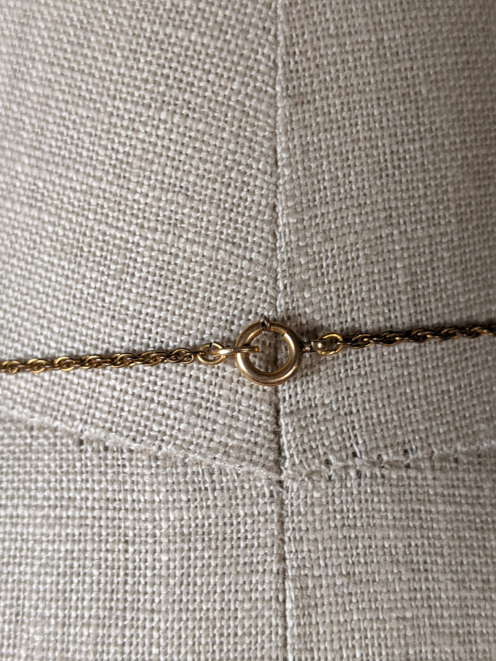 Art Deco Rhodium + Gold Plated Necklace
