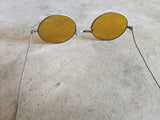 1910s-1920s Amber Tinted Willson Glasses in Case