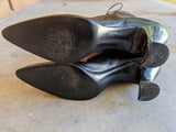 1910s-1920s Black Lace Up Louis Heel Boots | Approx Sz 6