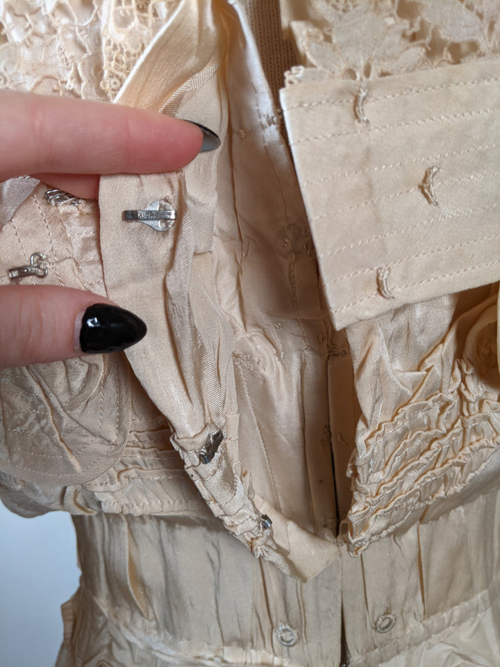 c. 1900 Silk Lace Bodice