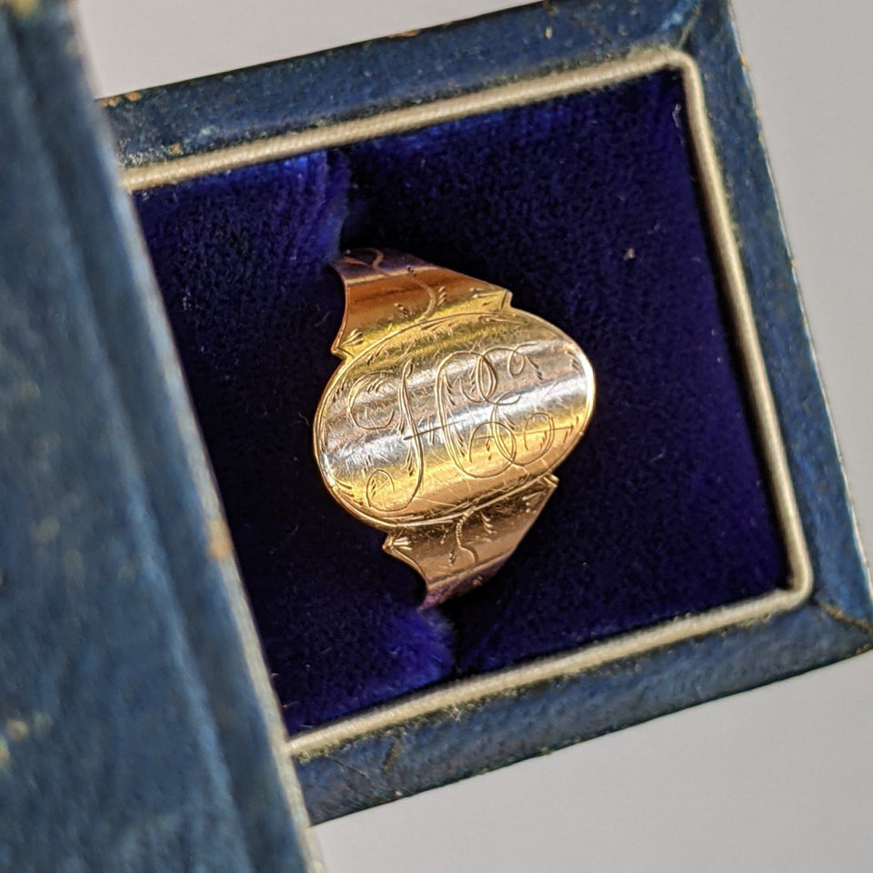 c. 1804 14k Gold Posy Ring "Remember the Giver"