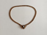 19th c. Gold Filled Mesh Cameo Necklace