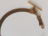 19th c. Short T-Bar Watch Chain w/ Slide | 10.25"