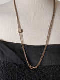 19th c. Gold Filled Long Guard Chain w/ Moon Slide