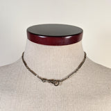 19th c. 12k White Gold Filled Chain | 14"