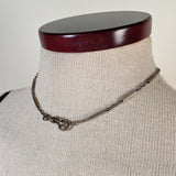 19th c. 12k White Gold Filled Chain | 14"