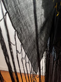 1910s-1920s Black + Yellow Silk Piano Shawl
