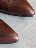 c. 1910s-1920s Brown Louis Heel Boots | Approx 6.5-7