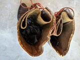 c. 1940s Tall Brown Leather Boots | Approx 7.5-8