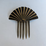 Art Deco Celluloid Hair Comb | 5" Fan