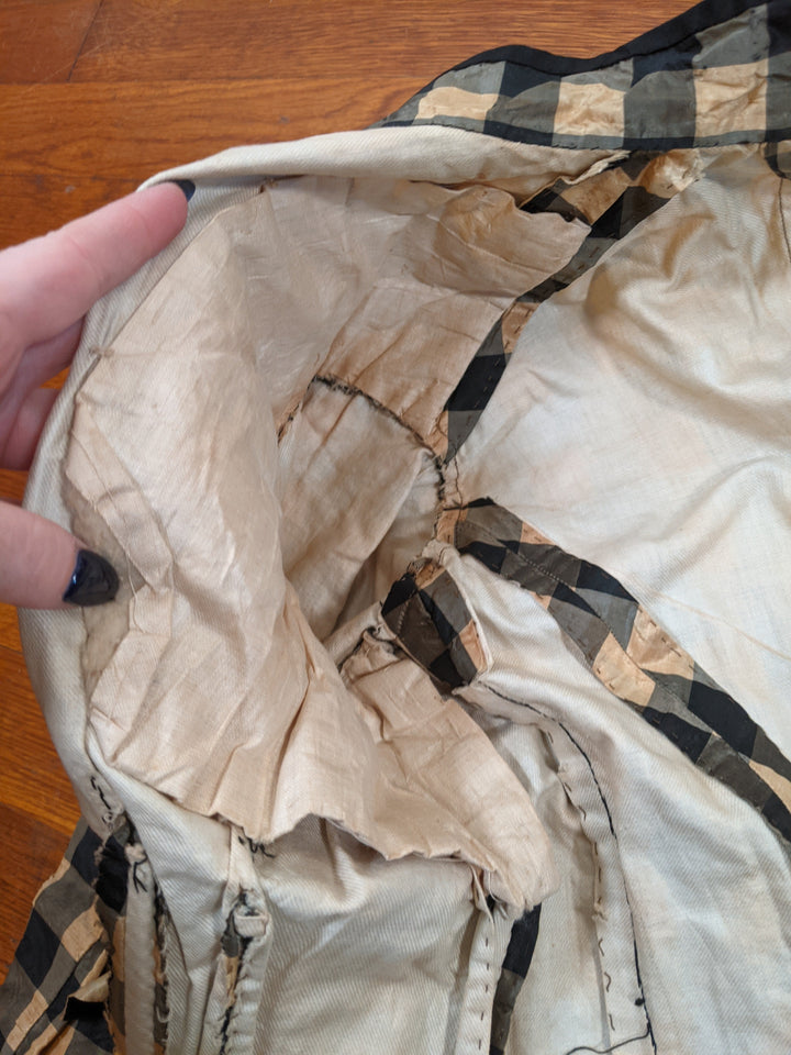 c. 1870s Silk Taffeta Check Bodice | Study + Display