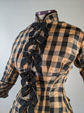 c. 1870s Silk Taffeta Check Bodice | Study + Display