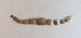1940s WWII Trench Art Silver Coin Bracelet