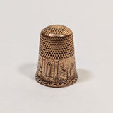 19th c. 14k Gold Engraved Thimble