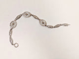 Art Deco White Gold Rock Crystal + Diamond Bracelet