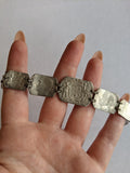 1940s WWII Trench Art Silver Coin Bracelet
