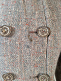 c. 1890s Tweed Coat w/ Capelet