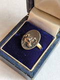 19th c. Victorian Dog Stick Pin Conversion Ring