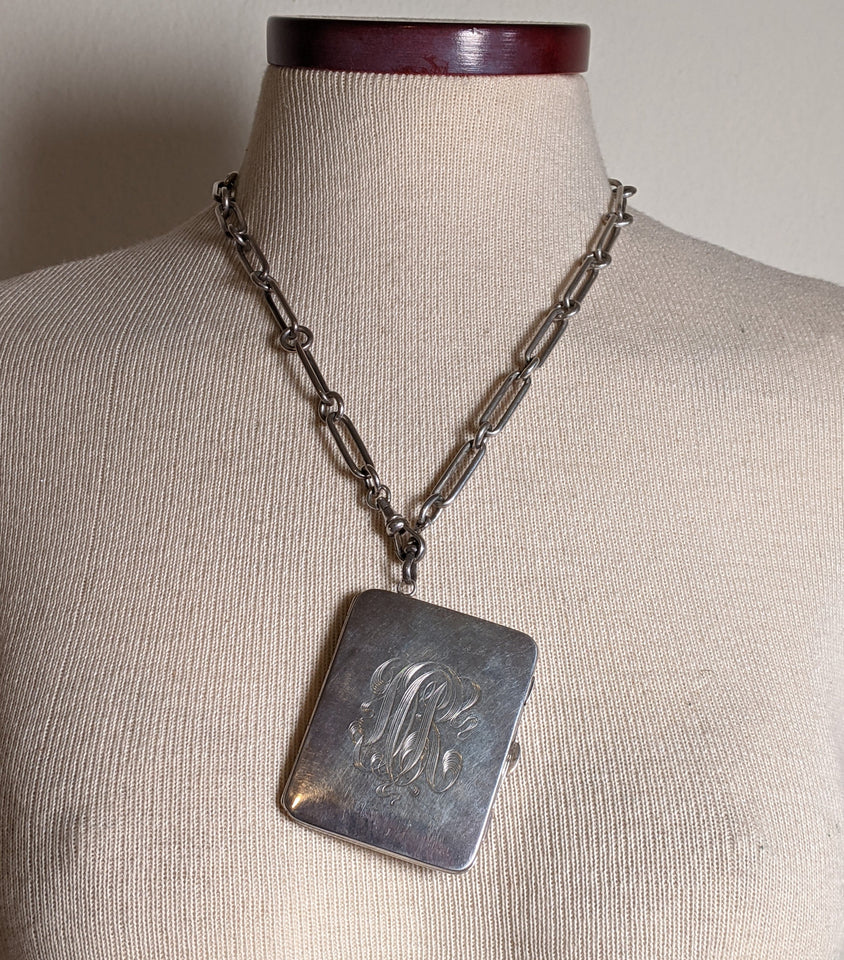 1900s-1910s Oversized Sterling Silver Locket