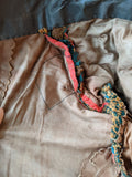 1890s Green + Gold Dress | Includes extra fabric