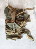 1890s Green + Gold Dress | Includes extra fabric