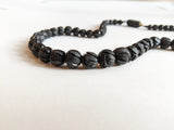 c. 1860s Carved Jet Bead Necklace