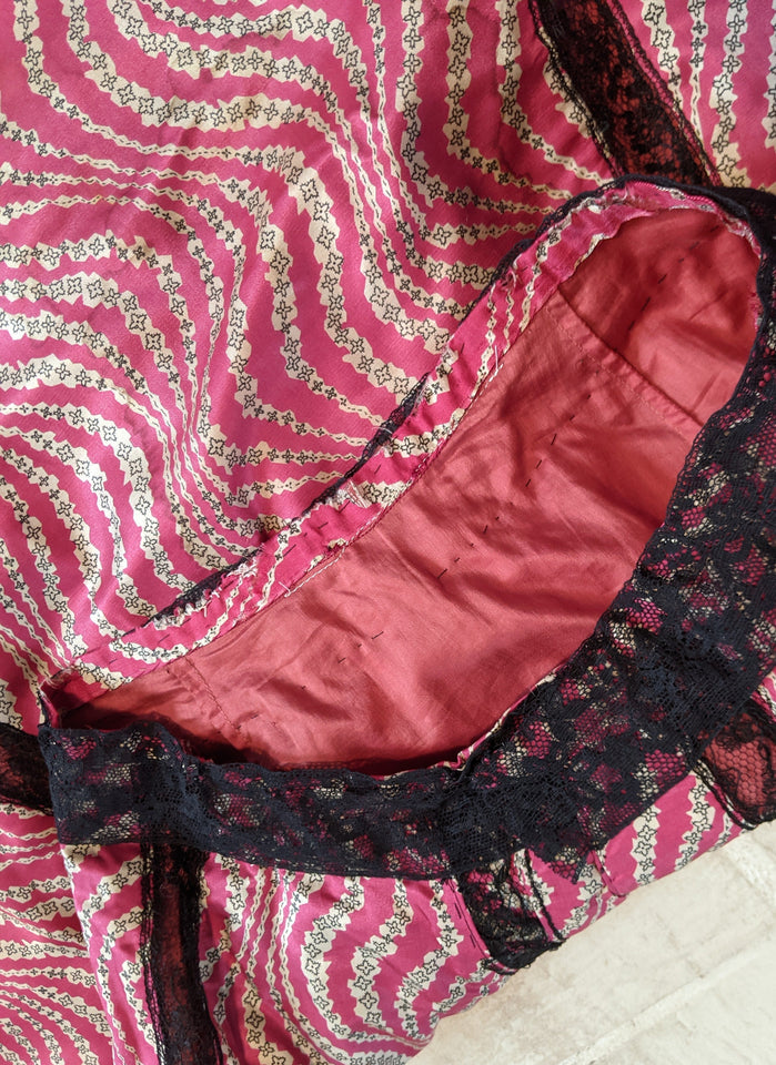 c. 1905-1907 Pink Silk Dress