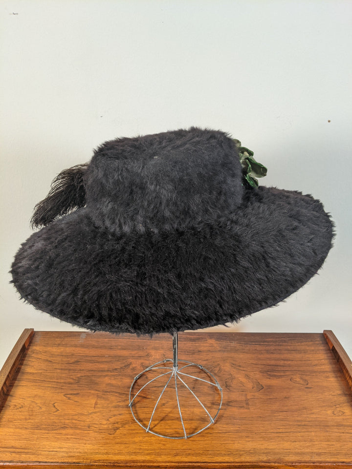 1900s Beaver Hat | Ostrich Feather