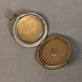 c. 1910s Gold Shell Diamond Star Locket