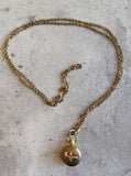 1890s-1900s Hand Painted Sovereign Case + Chain
