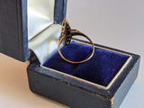 c. 1890s-1900s 14k Gold Turquoise, Marcasite, Pearl Ring