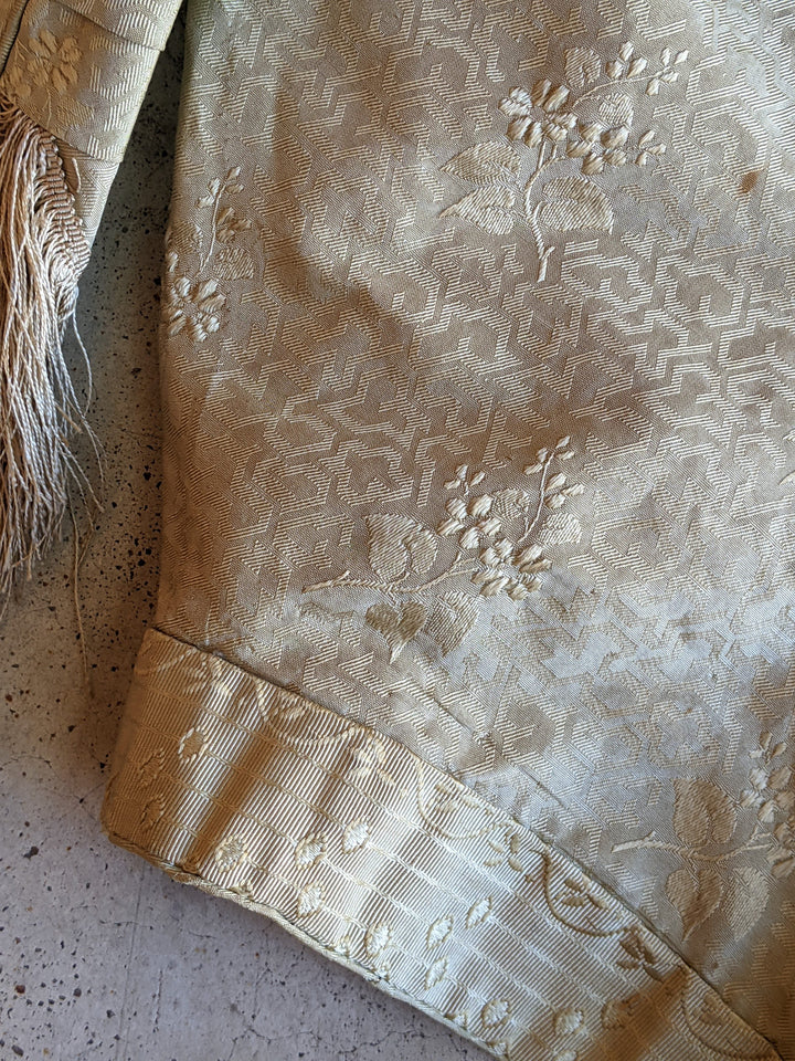 c. 1840s Gold Silk Damask Bodice