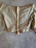 c. 1840s Gold Silk Damask Bodice