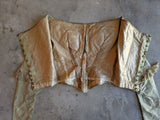 c. 1840s Gold Silk Damask Bodice