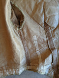 c. 1840s Gold Silk Damask Bodice