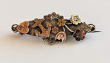 1901 Sterling Silver + Gold Front Brooch