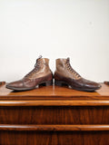 c. 1910s-1920s Two-Tone Brown Boots | Approx Women's 9-9.5