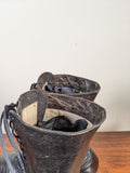 c. 1910s-1920s Black Boots | Approx Sz. 7.5-8